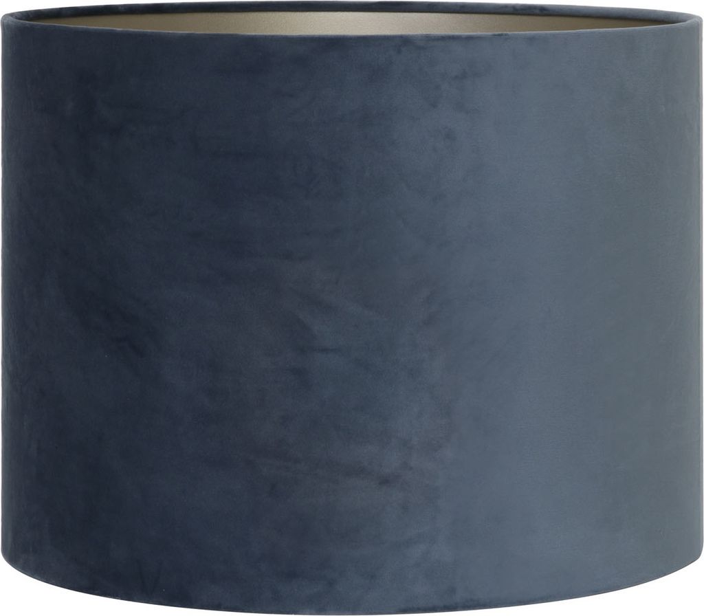Lampenschirm Zylinder 20-20-15 cm VELOURS dusty blue