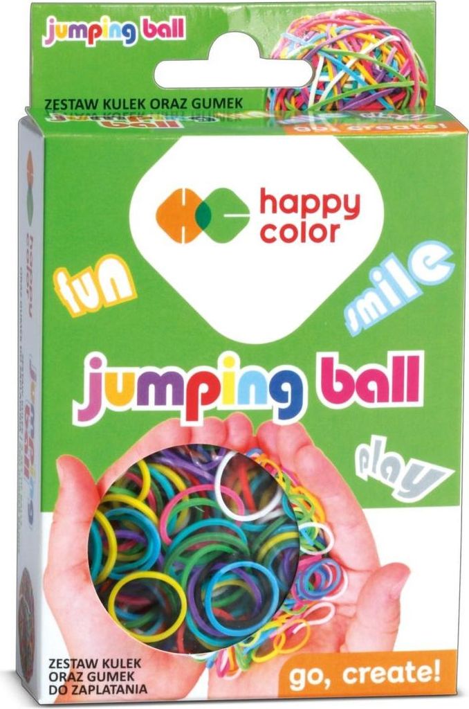 Sprungball- und Gummiband-Flechtset Happy Color