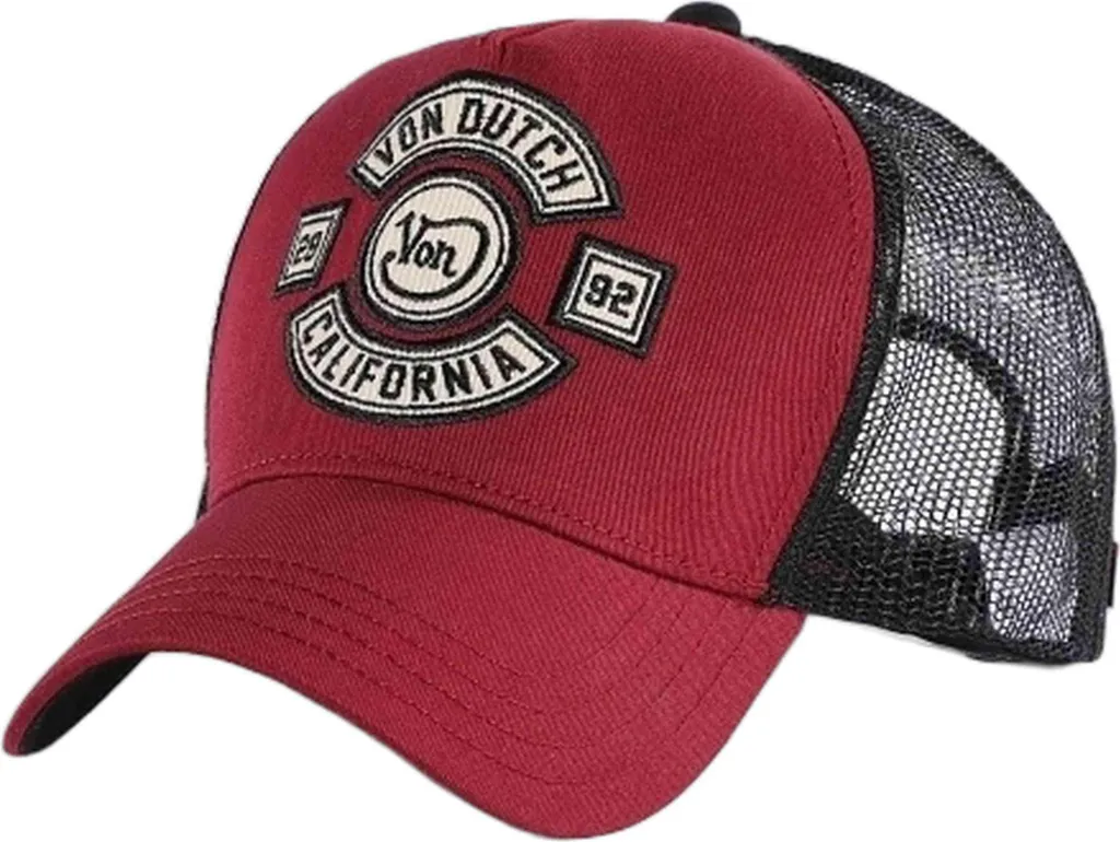 Casquette Trucker Von Dutch Rouge VD-0-CAS1 Style Vintage Américain