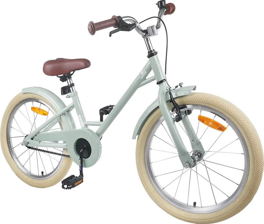 vidaXL Vélo enfant 20 pouces Vert clair pour garçons et filles 6-11 ans