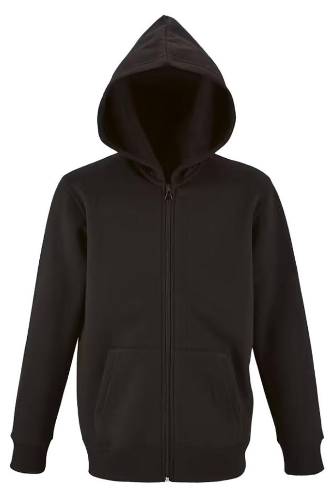 SOLS - "Stone" Hoodie mit durchgehendem Reißverschluss für Kinder LT1885 (116) (Schwarz)