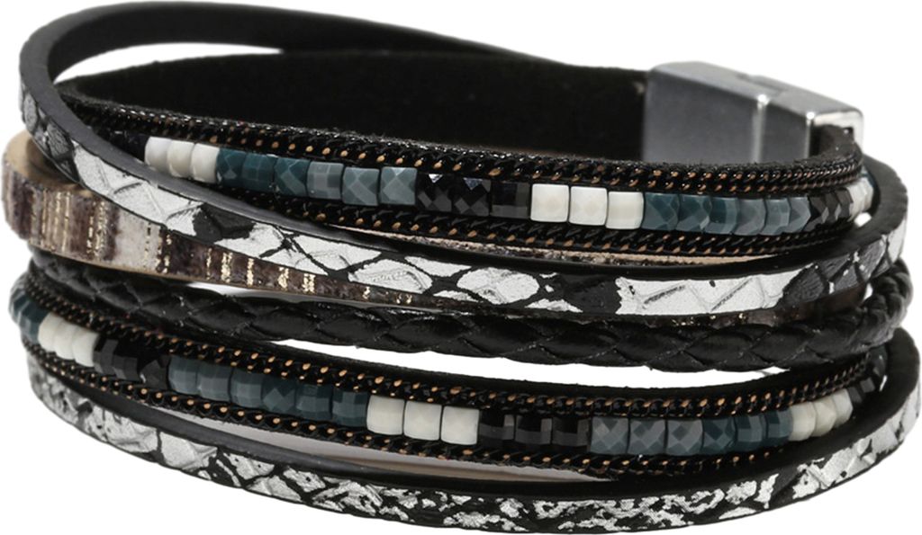 Böhmen Mehrschichtiges Damenarmband Kunstleder Ethno Boho Stil Handgefertigt Mädchen Manschettenarmband Modeschmuck