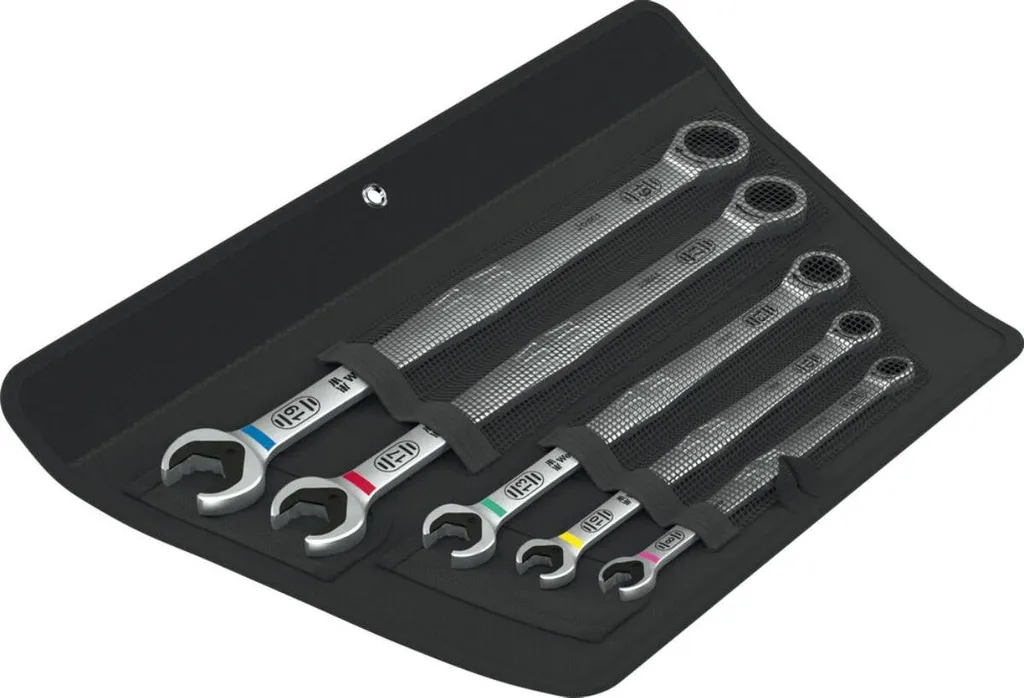 Wera 6007 Joker 5 Set 1 Clé à Cliquet en Acier Inoxydable 8-19mm