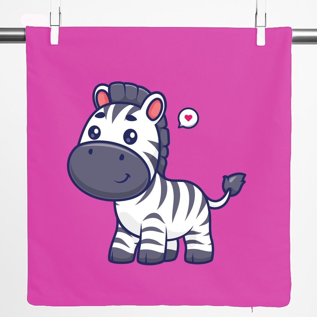 Huuraa Kissenbezug Zebra Comic 40x40cm Fuchsia Baumwolle Dekokissenbezug Geschenkidee