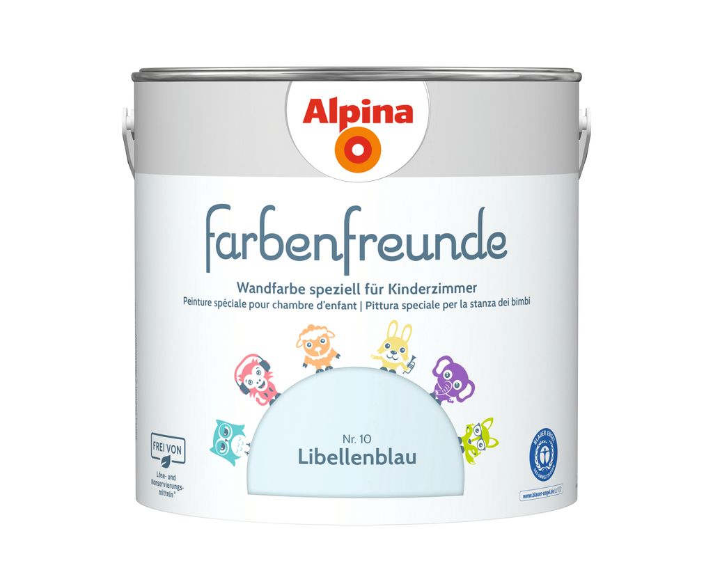 Alpina Farbenfreunde Nr. 10 Libellenblau 2,5 Liter matt Produktbild 