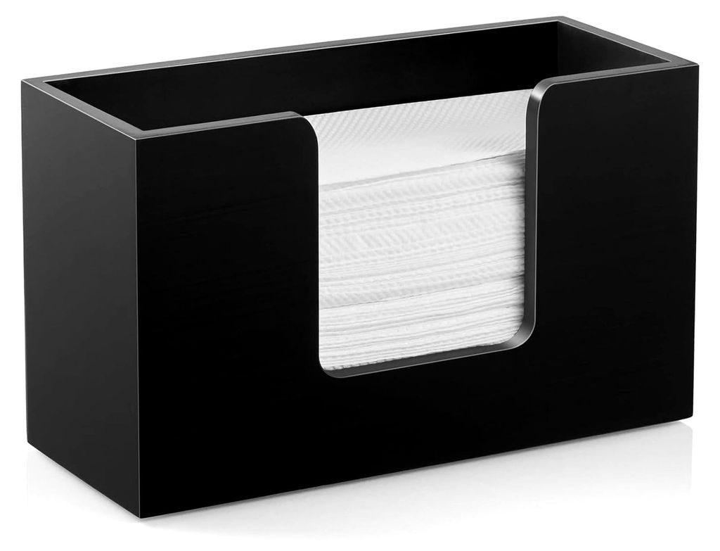 Papierhandtuchspender für die Arbeitsplatte, schwarzer Halter für dreifach gefaltete Handtücher im Badezimmer und in der Küche
