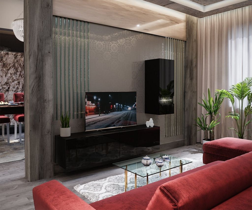 Modernes Wohnzimmer-Komplettset BRADT 15 – schwarz