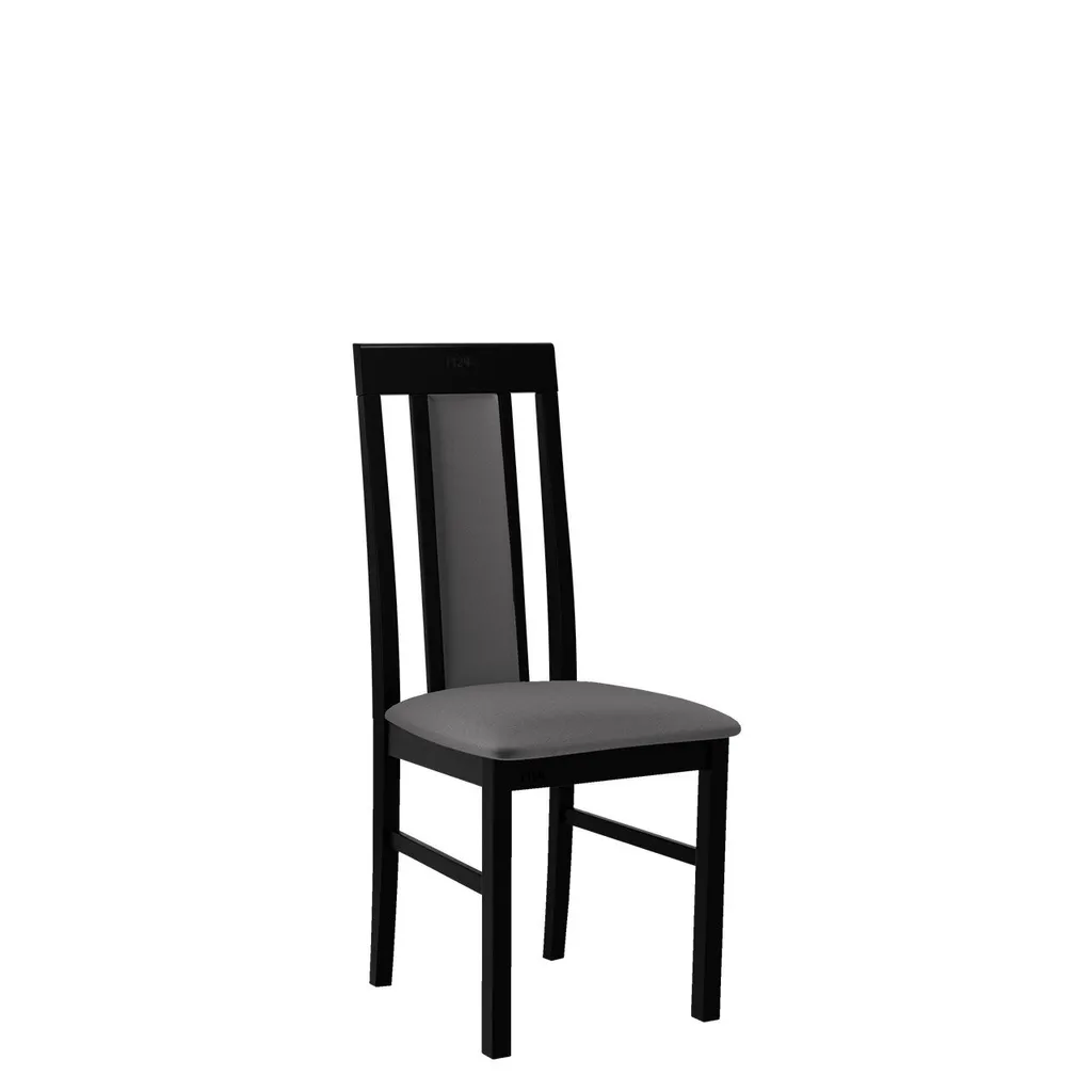 Sedia Danbury 2 Minimal: Legno Nero e Tessuto Grigio Antracite