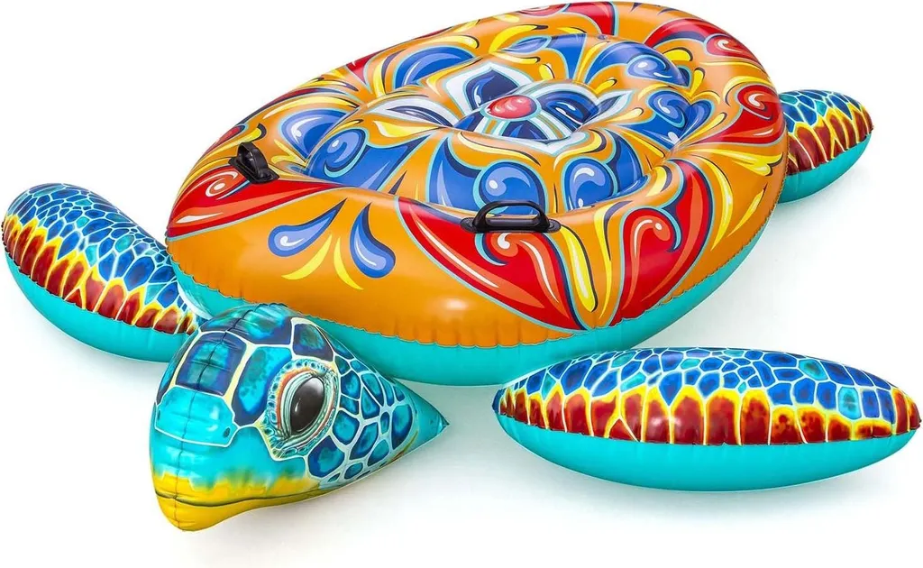 Bestway 41523 Matelas de natation gonflable tortue géante 186 x 168 cm