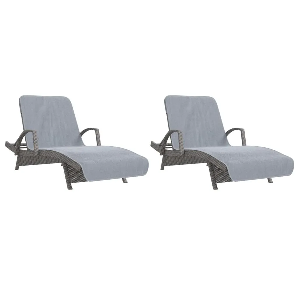 Set 2 Teli Mare di Lusso Grigio 75x200 - Morbida Spugna 400 GSM