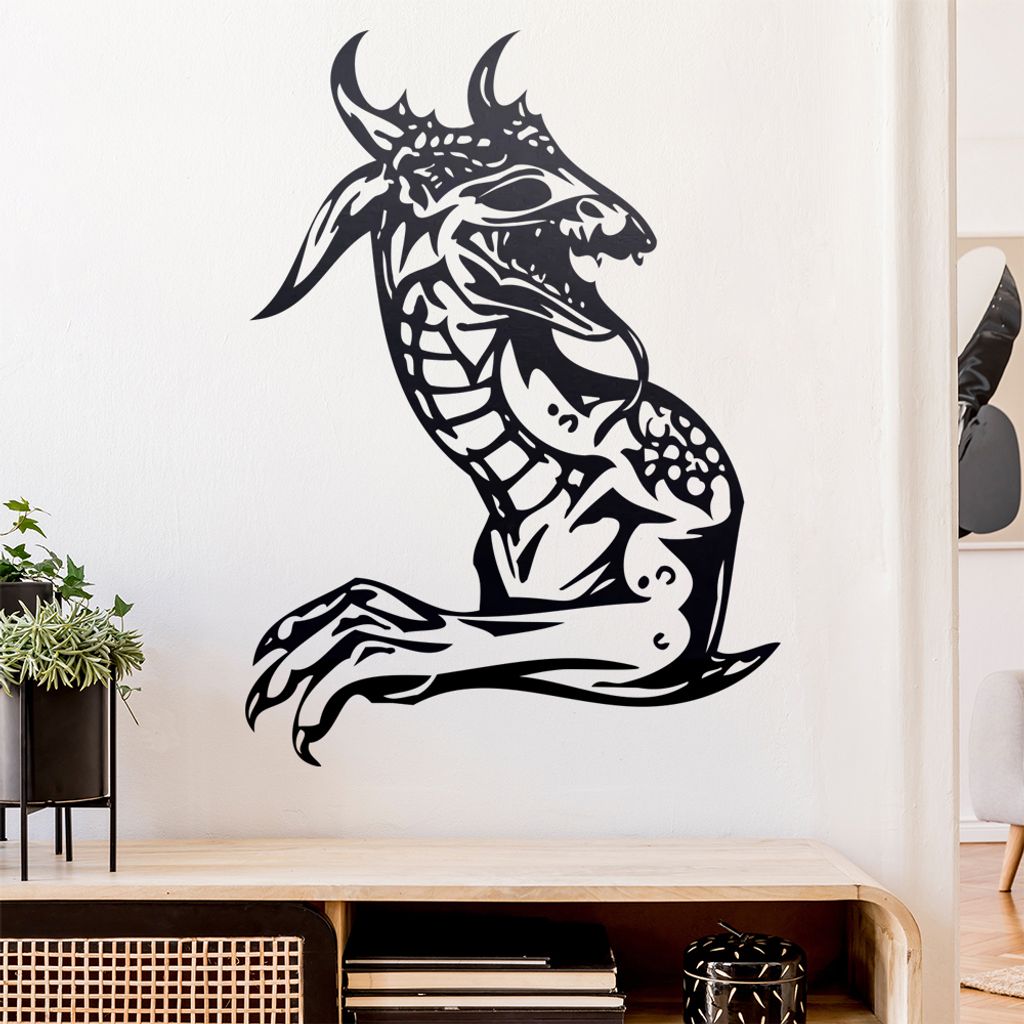 Drachen Klaue Wandtattoo in 6 Größen - Wandaufkleber Wall Sticker - Dekoration, Küche, Wohnzimmer, Schlafzimmer, Badezimmer