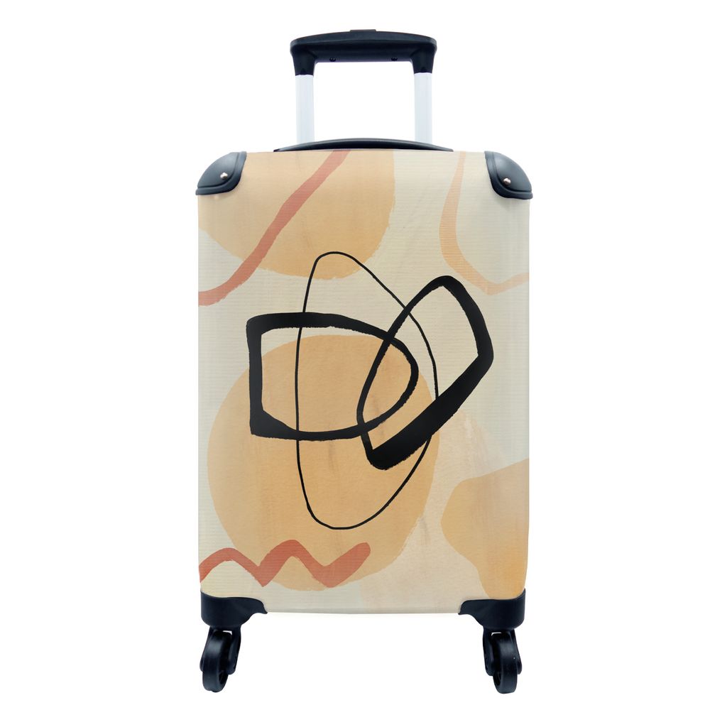MuchoWow Koffer Handgepäck Trolley Rollkoffer Kleine Reisekoffer mit 4 Rollen - Kunst - Geometrische Formen - Abstrakt - Cabin Size < 55x40x23 c...