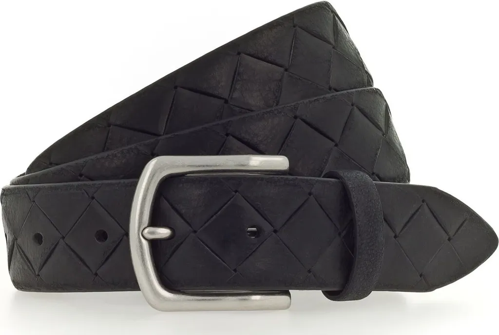 Cintura Uomo Vanzetti 35mm Pelle W110 - Black Nero Indistruttibile