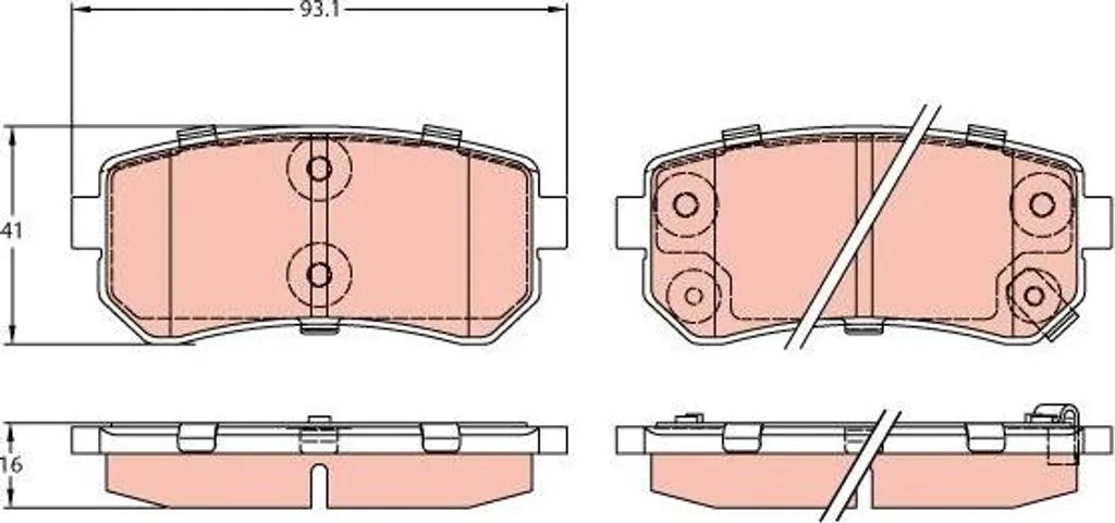 Plaquettes de frein TRW pour entretien Hyundai Sonata et Kia Picanto