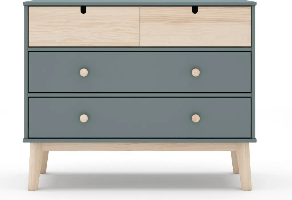 Commode 4 Tiroirs LÉONIE pour Chambre et Salon - Rangement Vêtements 100 cm