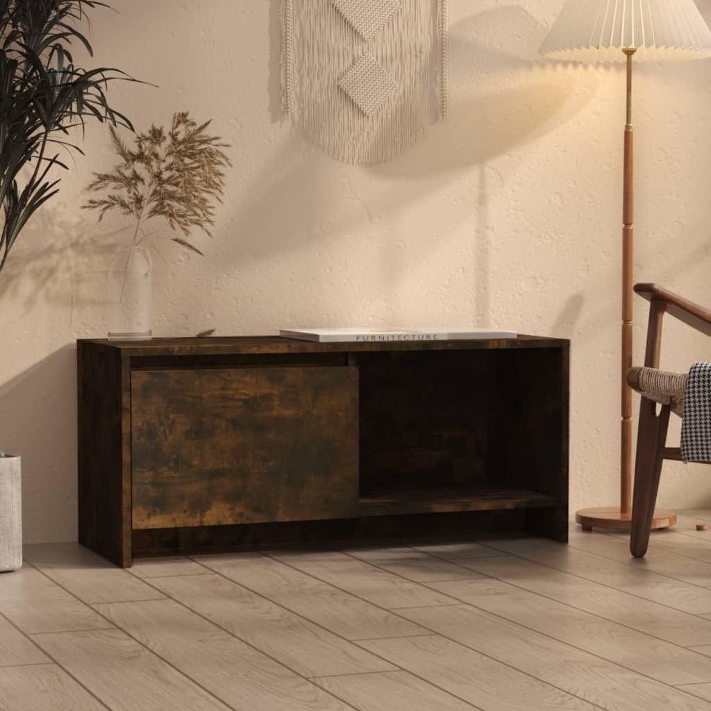 Möbel TV-Schrank Räuchereiche 90x35x40 cm Holzwerkstoff - TV-Schränke 813017