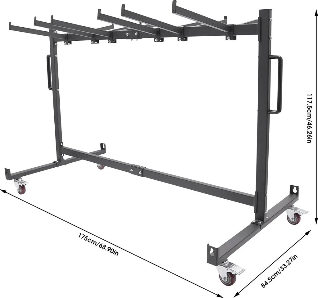 Chariot de transport gris pour chaises et tables pliantes - Modèle T50