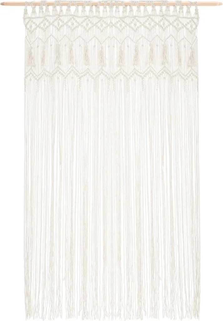 Rideau macramé en coton pour séparation de pièce et placard 180cm