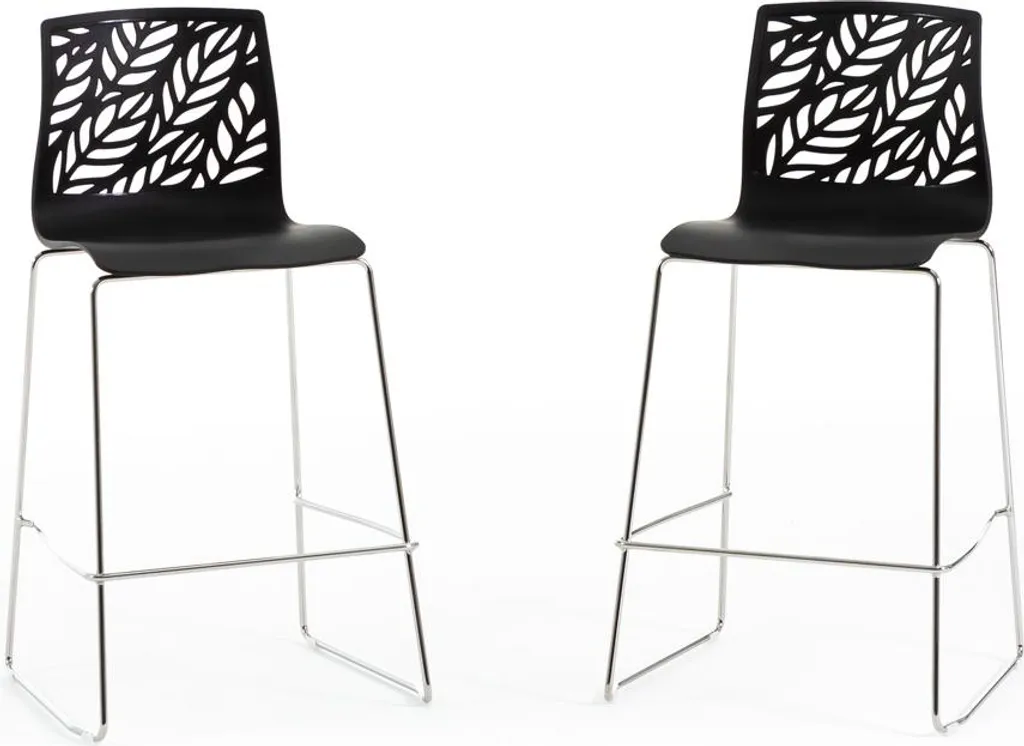 Tabouret pour îlot central 65 cm anthracite DAFNE XL en lot de 2 pièces