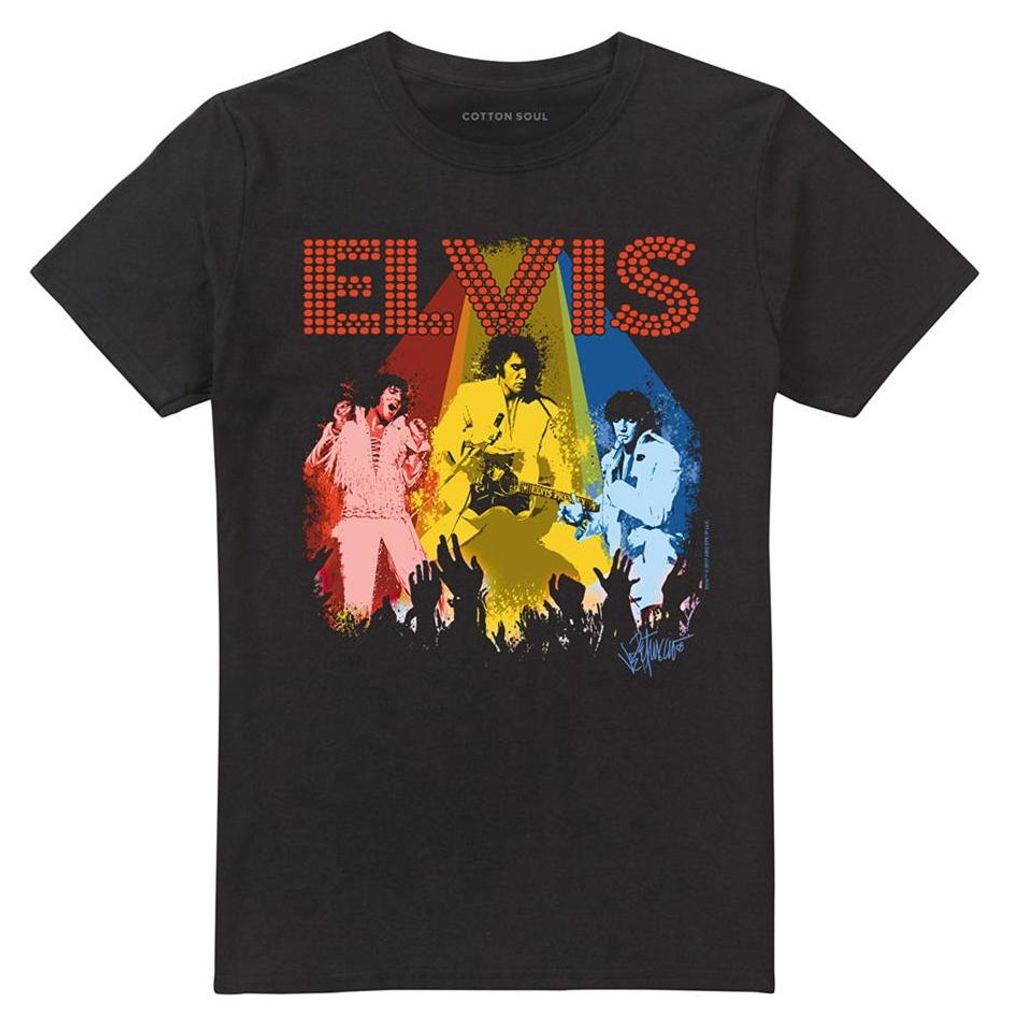 Elvis Presley - "Vegas Remembered" T-Shirt für Herren/Damen Uni TV33670 (XL) (Schwarz)