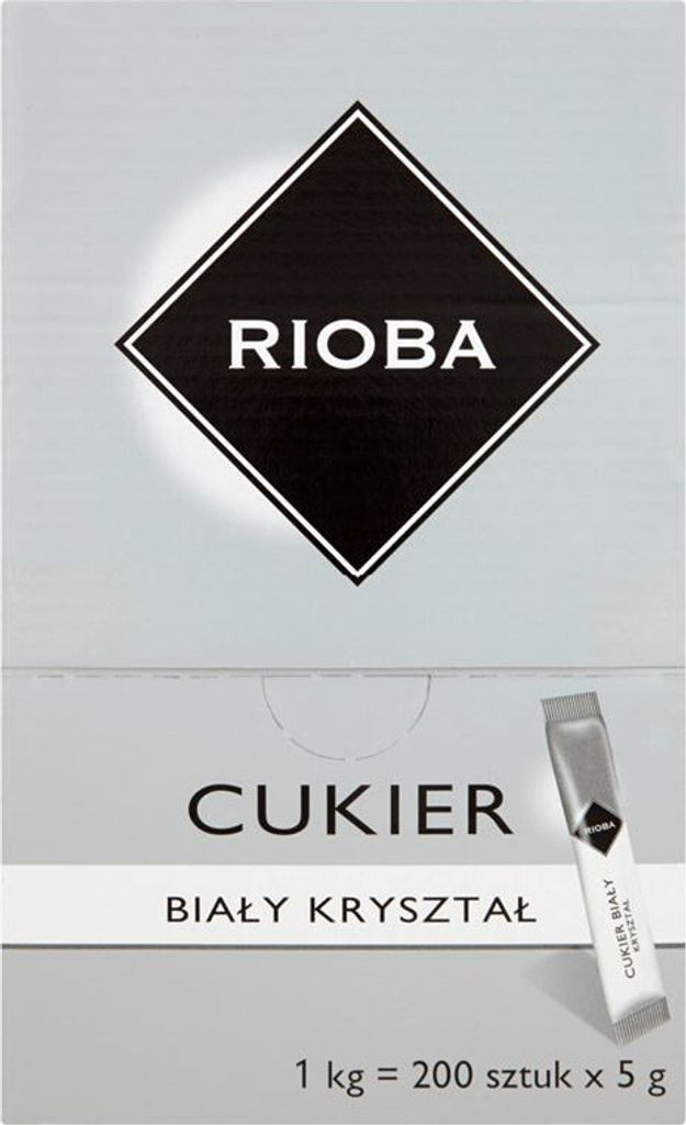 Cukier biały w saszetkach 200x5g - Rioba Zdjęcie produktu 