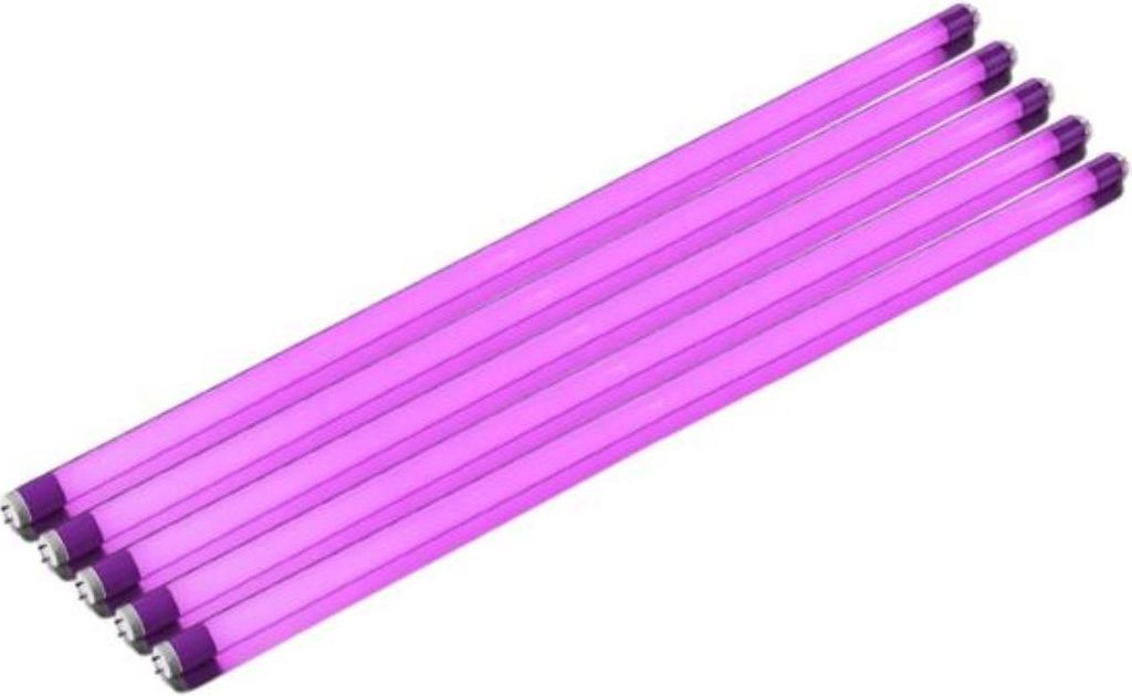 8952 LED Röhre 230 Volt 5er Pack 9W T8 60cm 1000 Lm Kunststoff Pink