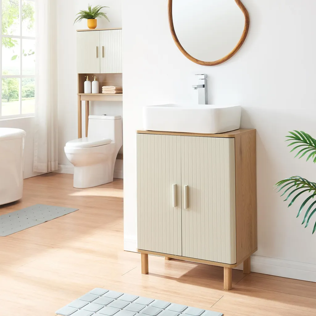 Arredo Bagno Ferrersp Rovere Sabbia 80cm - Mobile Sottolavabo Design