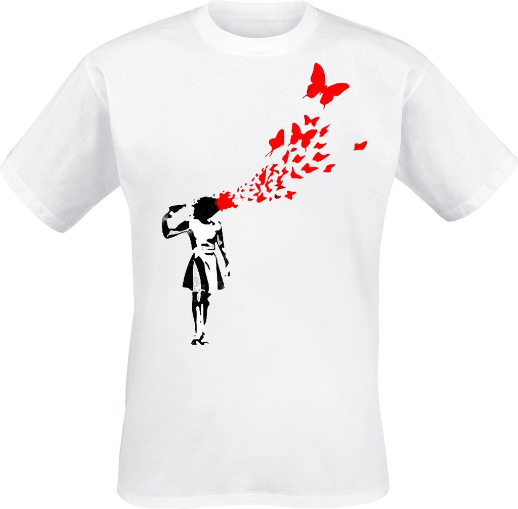 Banksy - Butterfly Suicide, T-Shirt