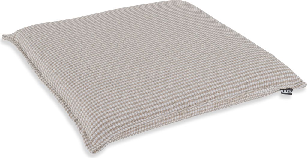 H.O.C.K. Allam Outdoor Sitzkissen kariert 45x45x6cm beige nanu
