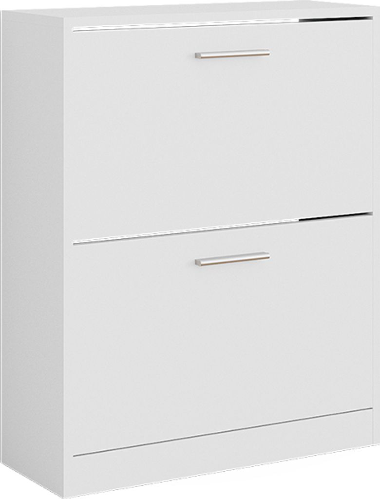 Schuhschrank Vicco Gizmo Weiß 59 x 72.5 cm 2 Fächern, Model 49404