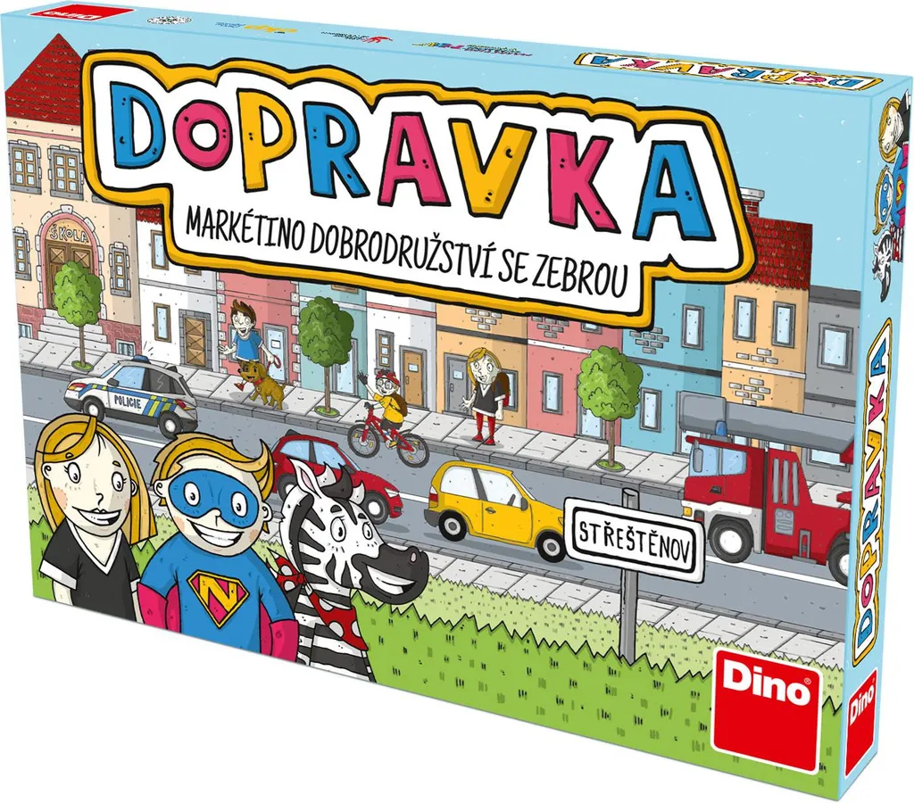 Dino Dopravka Jeu de Société Durable avec Plateau de Jeu de Voyage