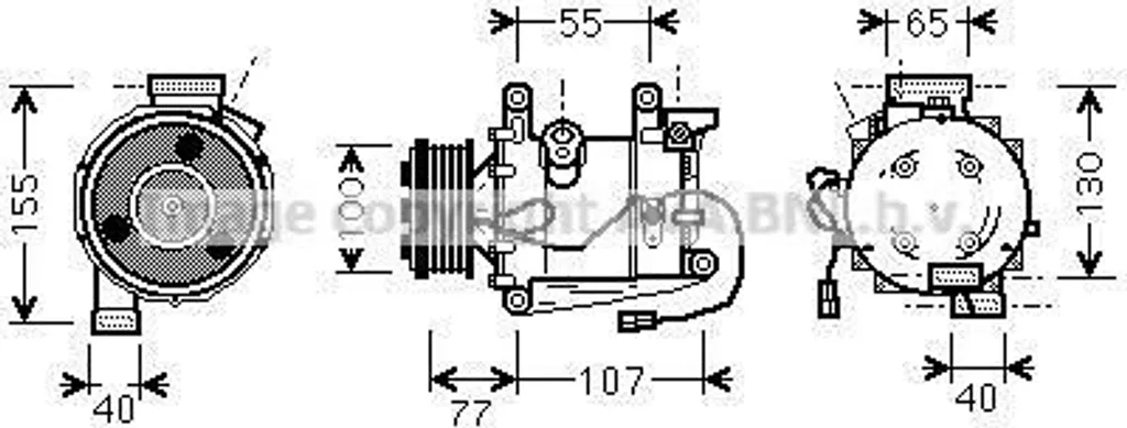 Compresseur de Climatisation Honda CR-V 3 HDAK232 pour un Air Frais OE
