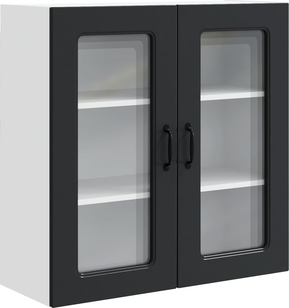 Küchenschrank Kalmar Schwarz 80 x 31 x 80 cm Holzwerkstoff
