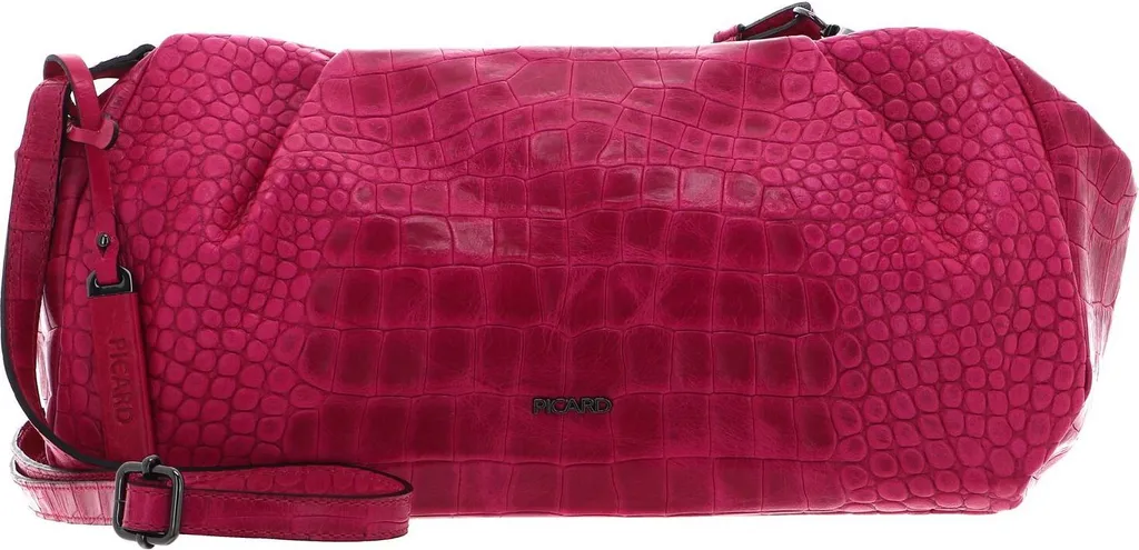 Sac à main cuir rose Mara River PICARD avec bandoulière ajustable