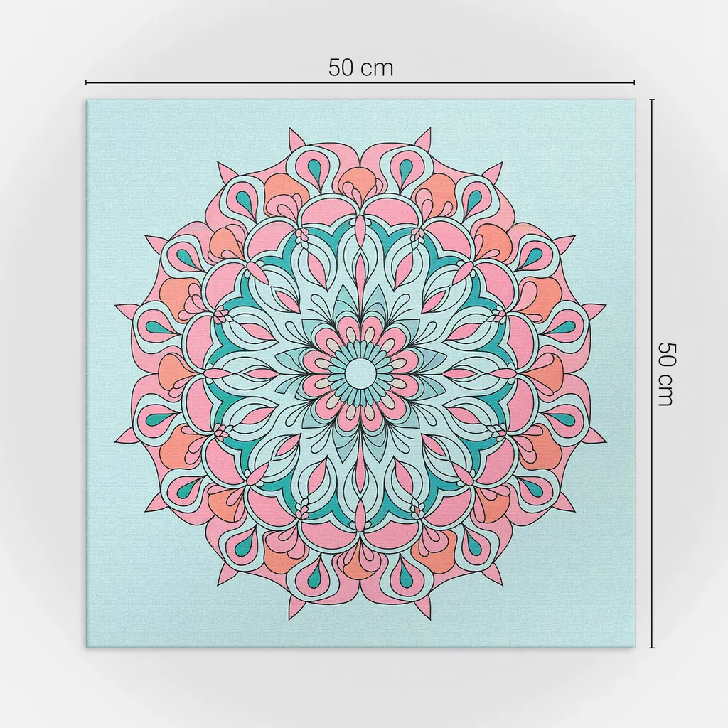 Pannelli Murali Decorativi 3D Mandala - 4 pezzi 50x50 Autoadesivi - 4