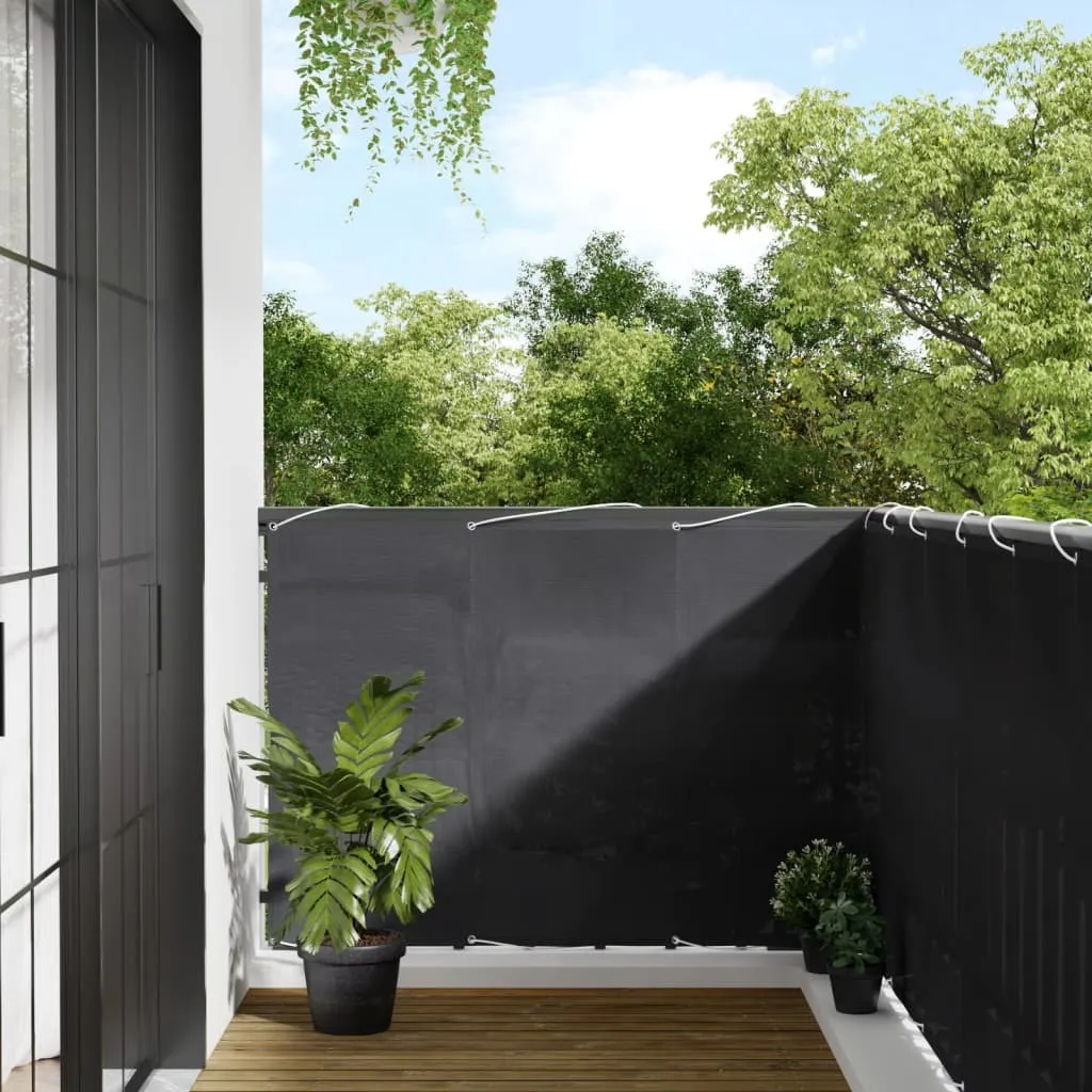 The Living Store Paravento per balcone antracite 120x700 cm 100 % poliestere Oxford - 2