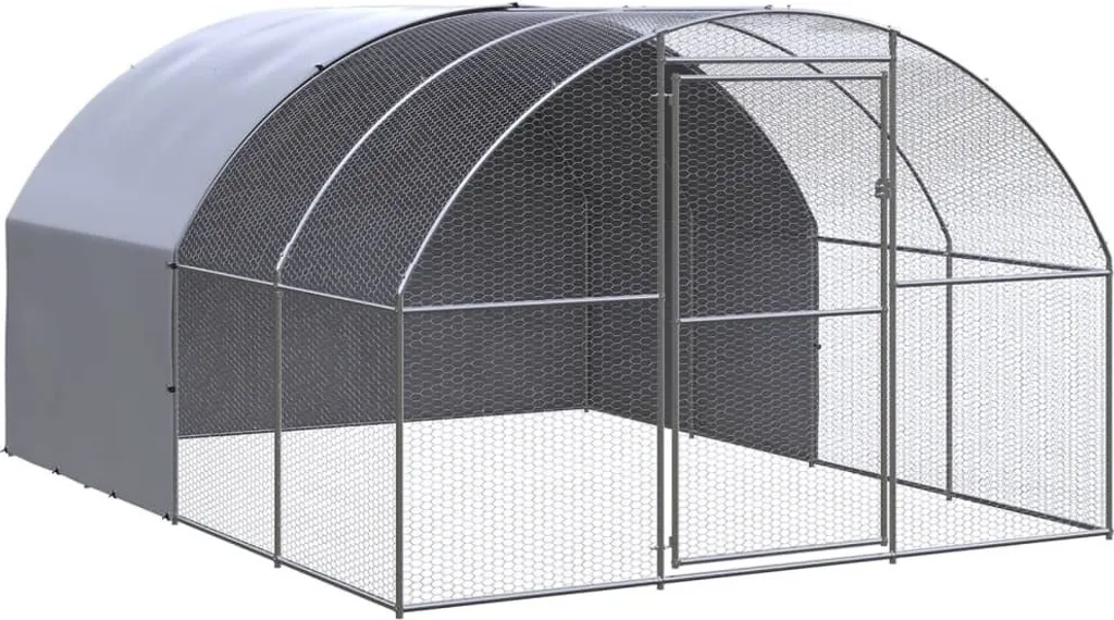 Poulailler anti-renard 3x4x2 m acier galvanisé pour protéger vos poules