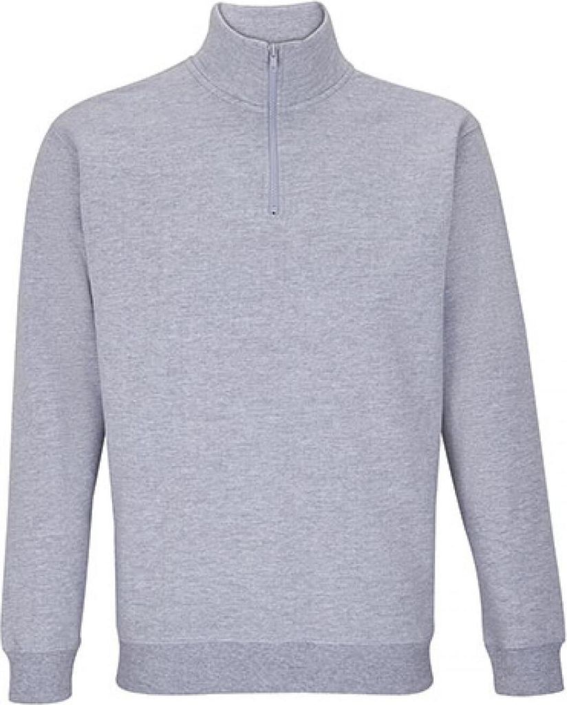 SOLs 04234 | Uni 1/4 Zip Sweatshirt Conrad Uni Pullover - Farbe: Grey Melange - Größe: M