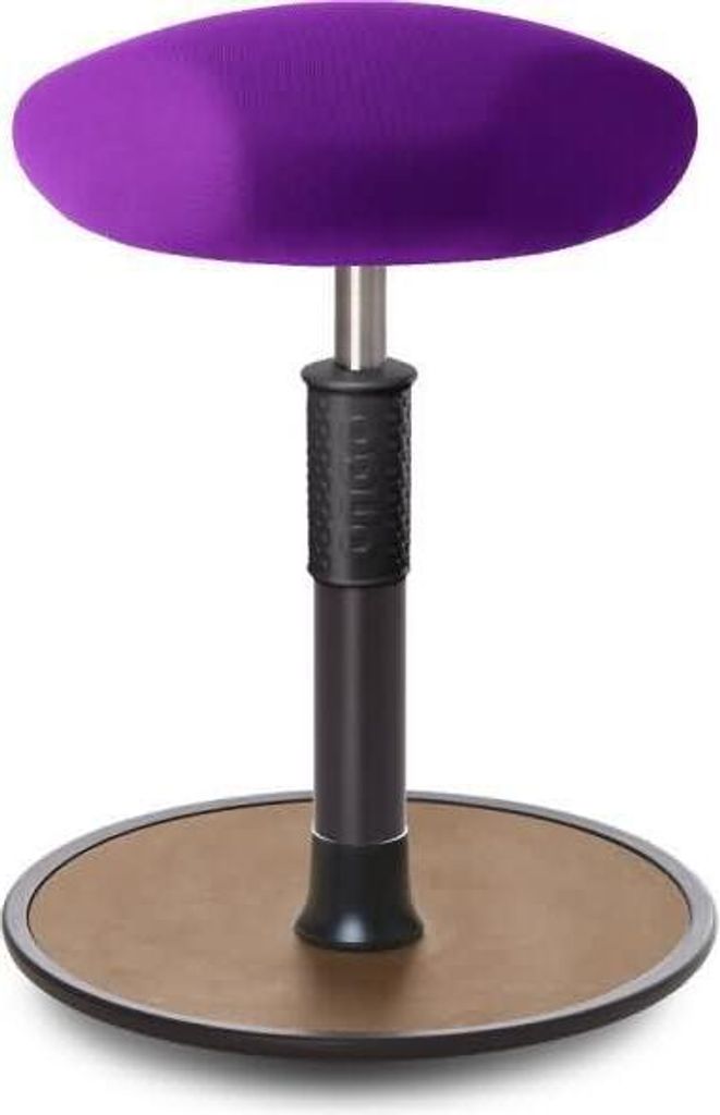 Sitz- Stehhocker Free Regular Triangel Gestrick Purpur schwarz /Natur.