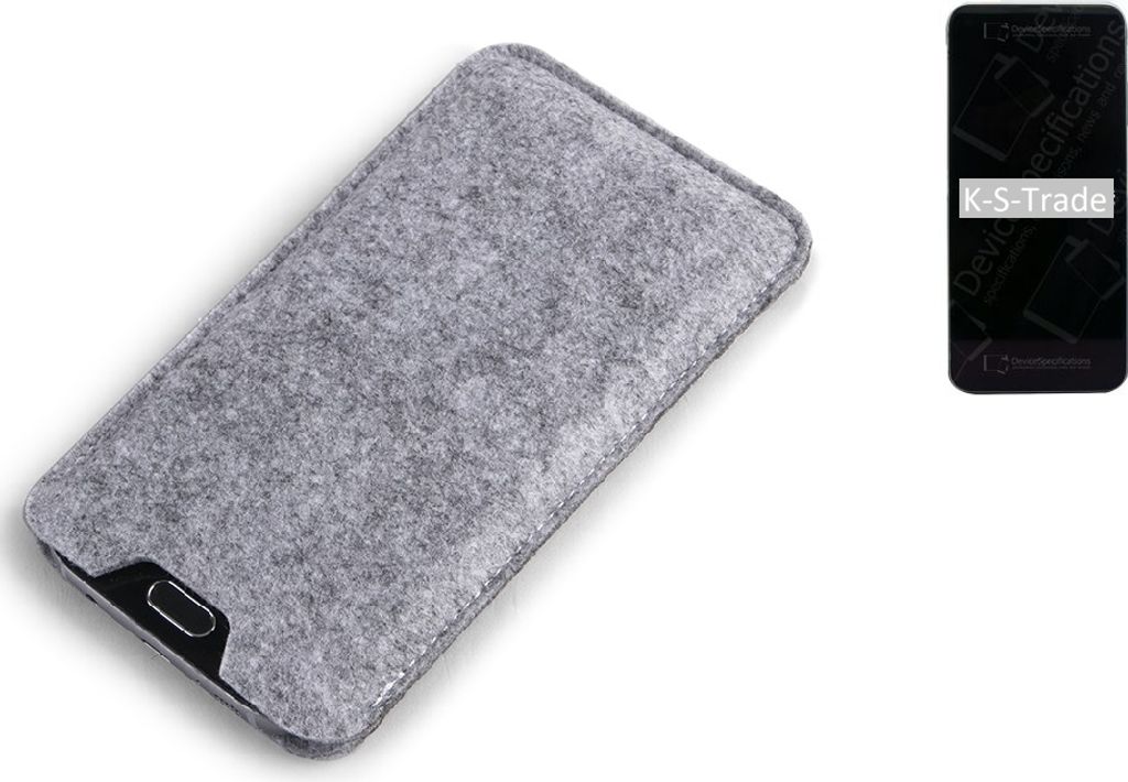 K-S-Trade Filz Handyhülle kompatibel mit HiSense F70 Schutzhülle Filztasche Filz Tasche Case Sleeve Handy Hülle Filzhülle grau