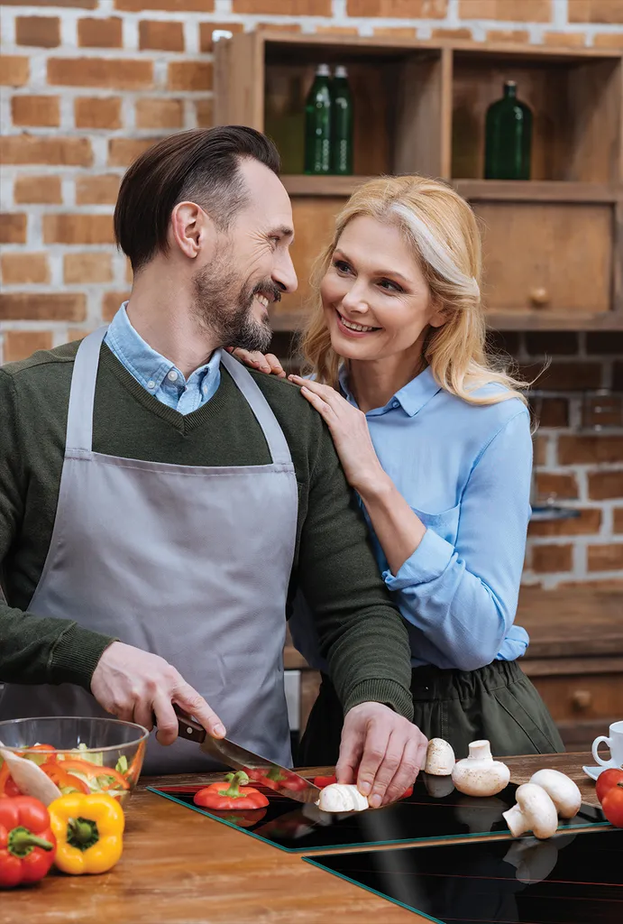 Copri Piano Cottura Vetroceramica 90x52 cm | 2 Lastre Vetro Nero Rosso - 6