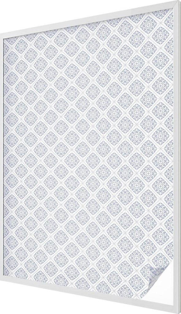 Buntglas Fensterfolie – 146x100 cm – Stained-Glass Design – blickdichte dekorative Sichtschutzfolie – selbstklebend, UV-Schutz – Zarte Ro...