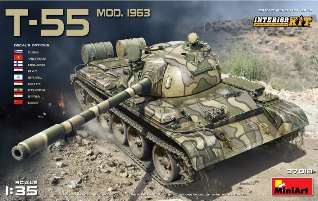 MiniArt 1:35 T-55 1963 Intérieur pour Diorama Militaire Réaliste Pro