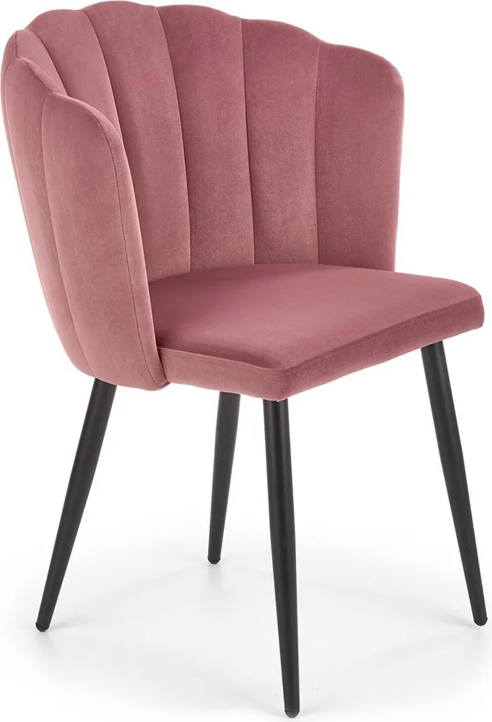 Chaise K-386 Design Contemporain avec Pieds en Métal Noir - Lot de 2