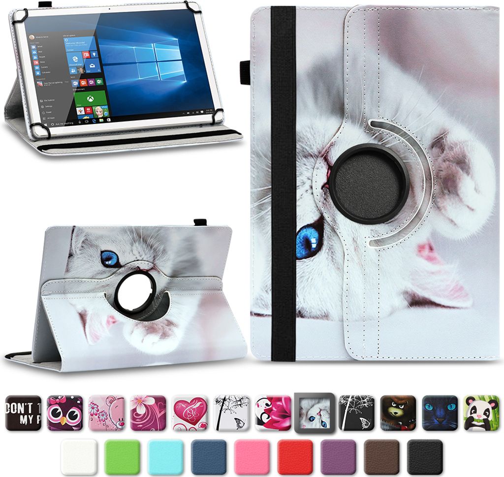 Tablet Schutzhülle für Vodafone Tab Prime 6 / 7 360° drehbar Tasche Cover CaseFarben:Motiv 10