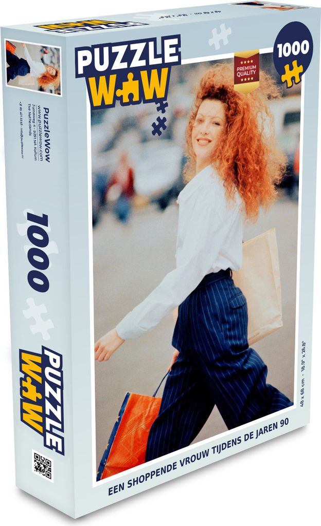 MuchoWow Puzzle 1000 Teile Eine Frau beim Einkaufen in den 1990er Jahren - Spielzeug - Alt und Jung - Spiele - Puzzeln