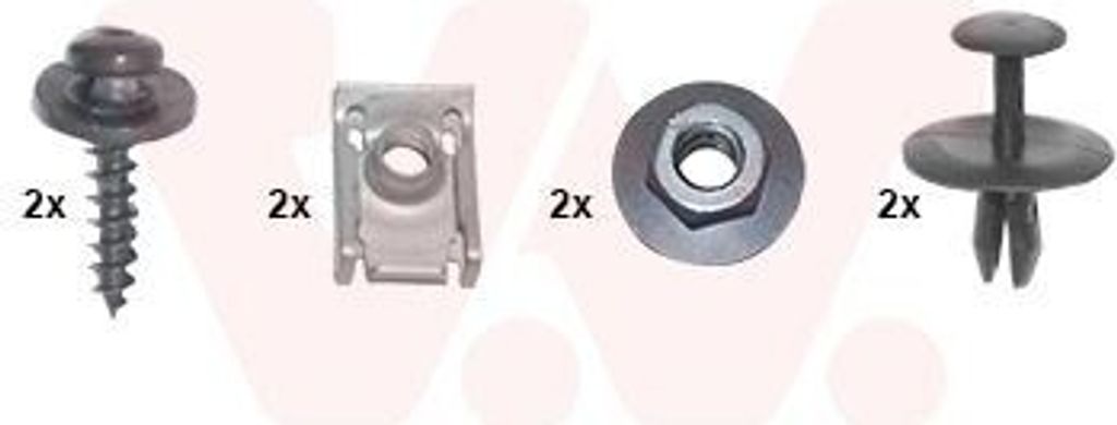 VAN WEZEL 4032793 - OE 6999KW Montagesatz, Stoßstange für 206+