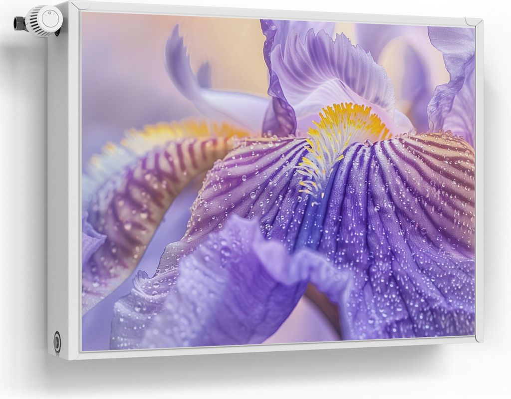 DEQORI Magnetmatte Heizung beschreibbar 80x60 cm 'Violetter Morgentau' Magnetfolie
