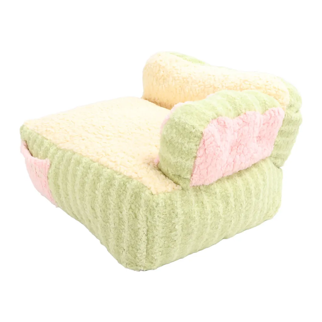 Dodo pour Chat Doux pour Sommeil Profond, Lit Chiot Vert Lavable 60cm - 2