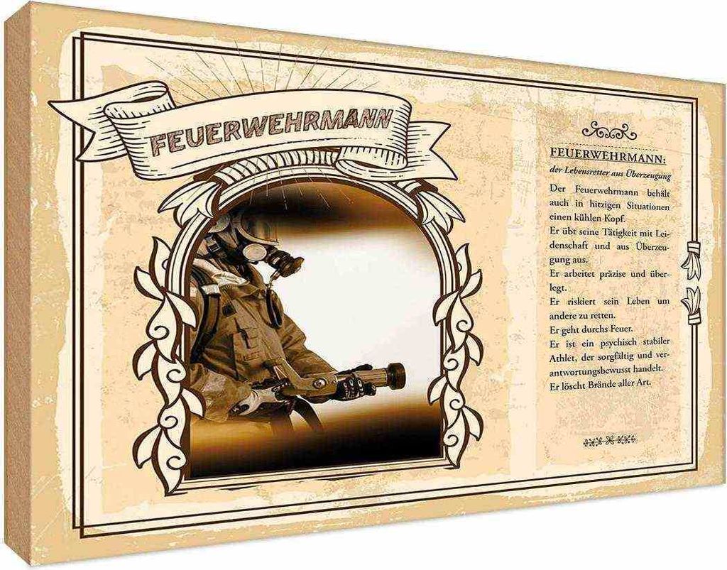 vianmo Holzschild 20x30 cm Feuerwehrmann Beruf Arbeit